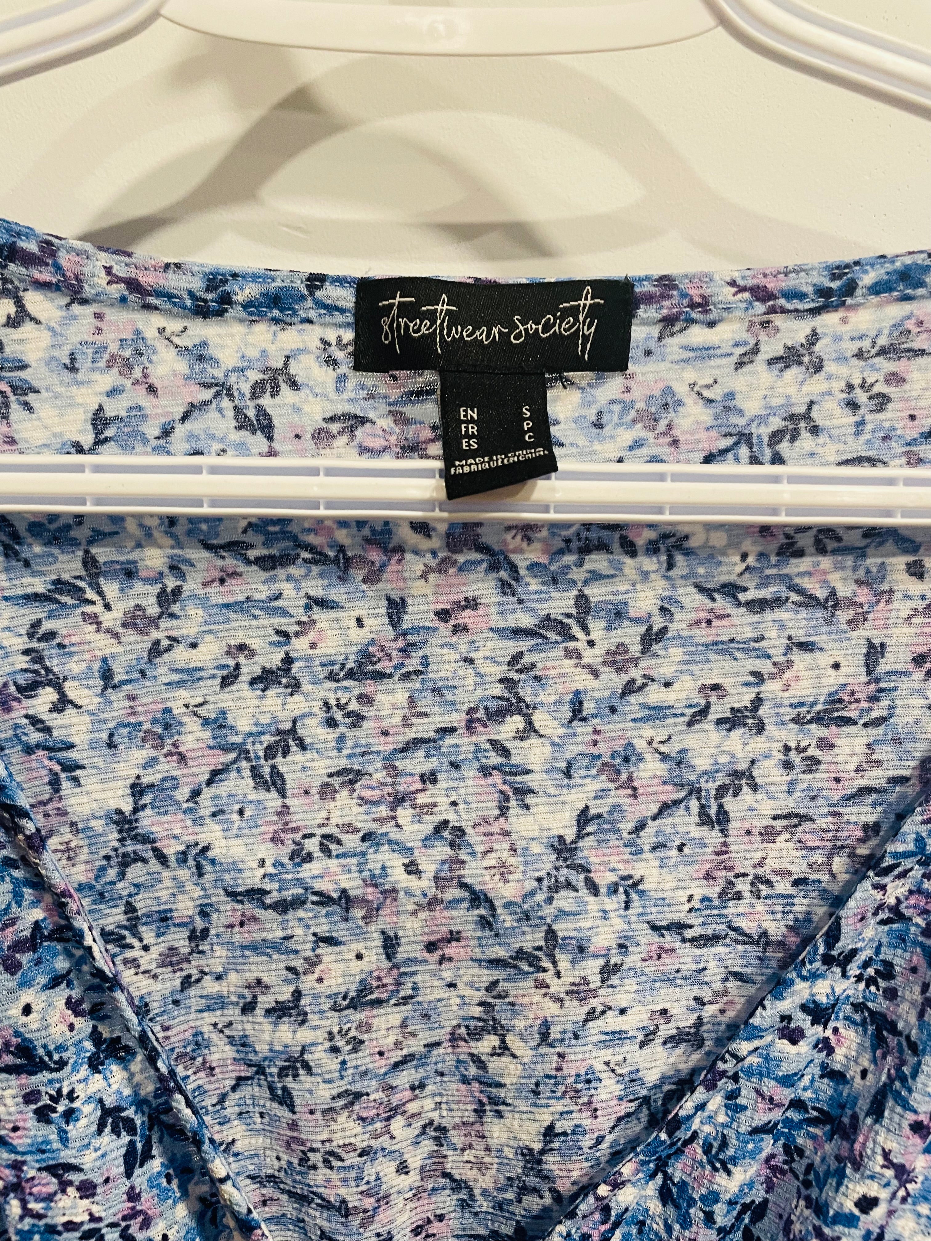 Robe bleue texturée - streetwear society Small