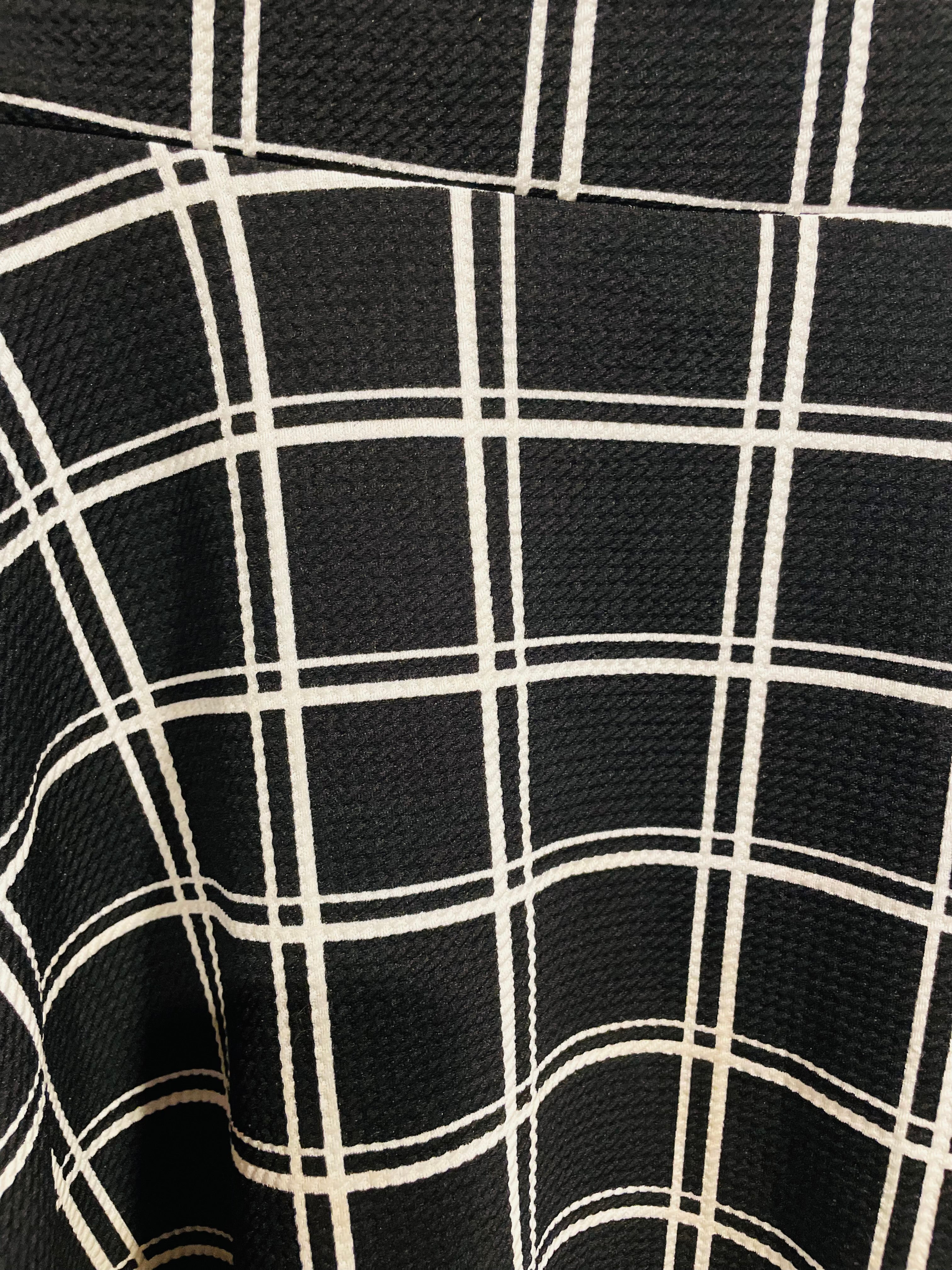 Black and white plaid skirt, size small