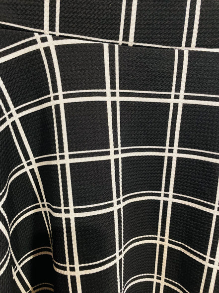 Black and white plaid skirt, size small