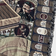 Couverture tissée vintage / cigares