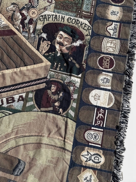 Couverture tissée vintage / cigares