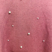 Chandail rose et perles / manches longues / Reitmans / taille Medium