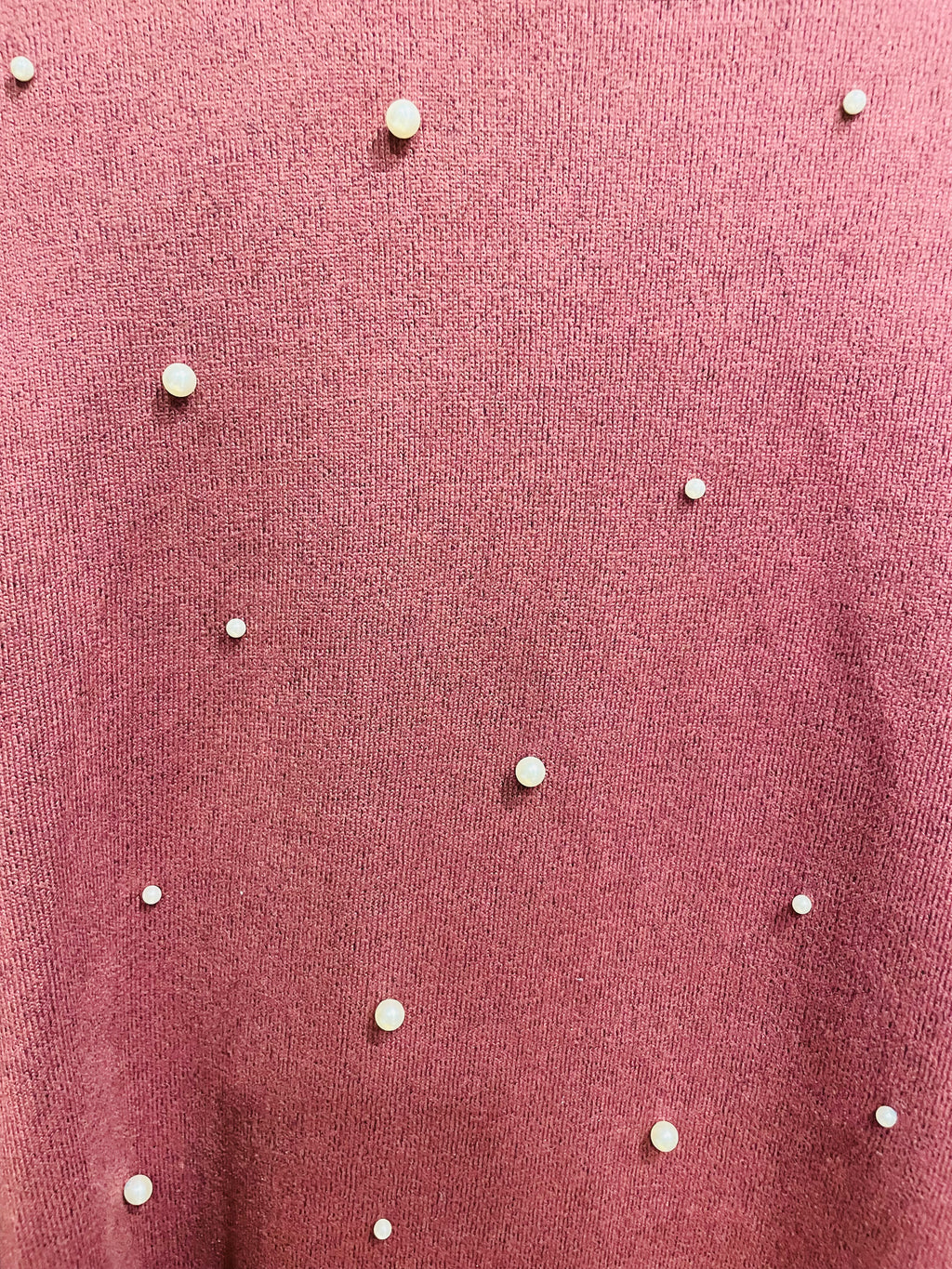 Chandail rose et perles / manches longues / Reitmans / taille Medium