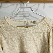 Haut beige manches longues, aspect dentelle/ Garcia / taille médium