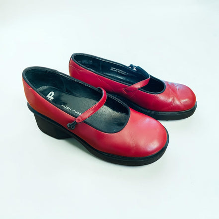 Soulier rouge style ballerine / Hush puppies / taille 7,5