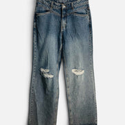 Jeans taille mi-haute, jambe large / Sabotage / Taille 5