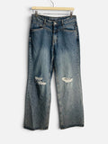 Jeans taille mi-haute, jambe large / Sabotage / Taille 5