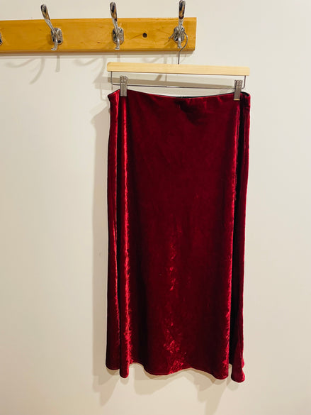 Jupe velours bourgogne taille 8