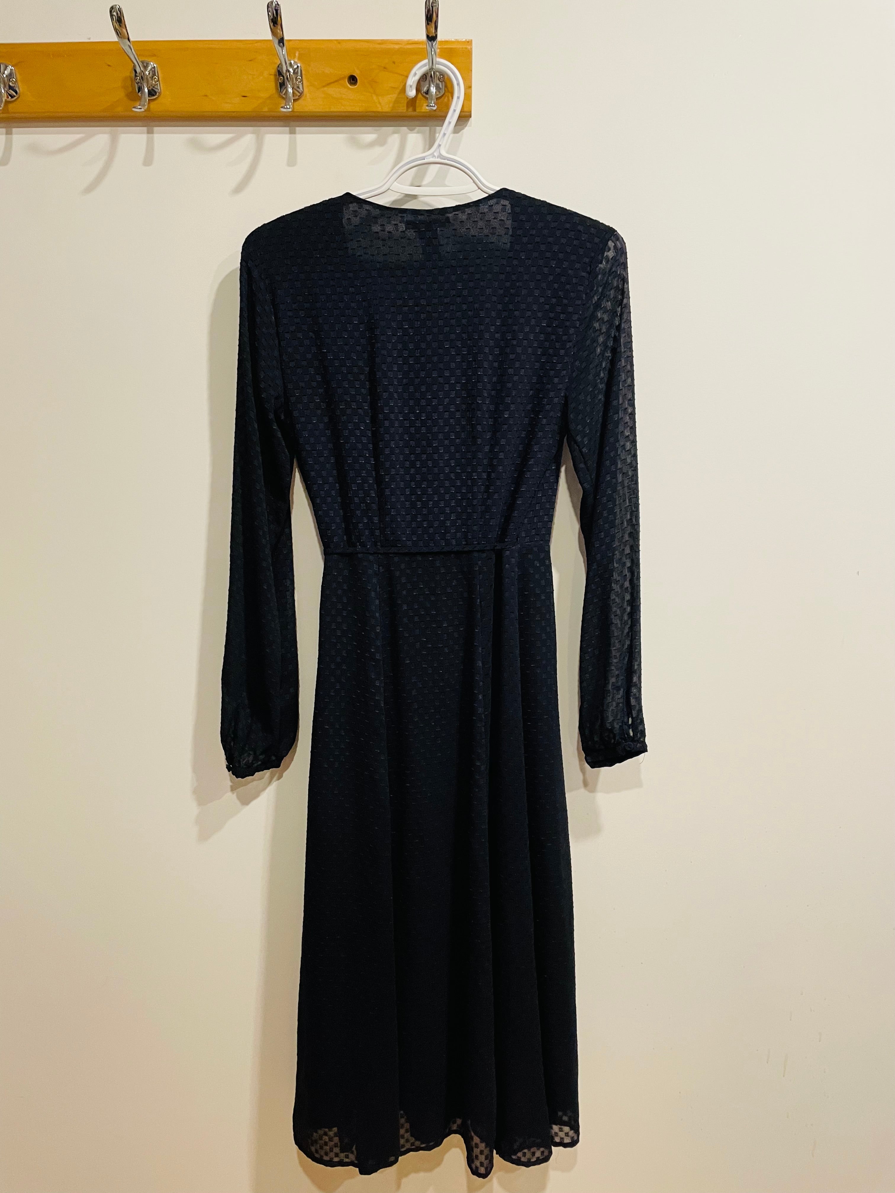 Robe longue noire portefeuille - H&M taille 2