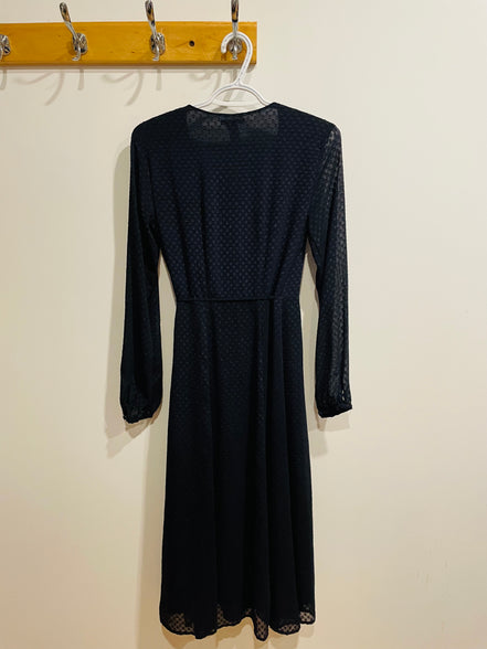 Robe longue noire portefeuille - H&M taille 2