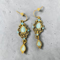 Boucles d’oreilles turquoise et or