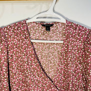 Robe longue rose florale / portefeuille et bouton / Rw&CO /Taille small