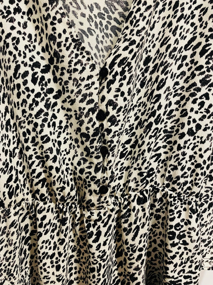 Robe courte motif léopard - Zara - taille XS