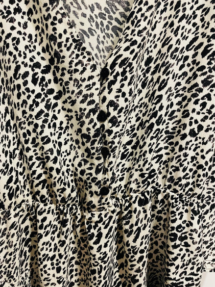Robe courte motif léopard - Zara - taille XS