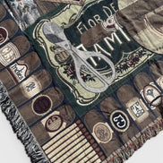 Couverture tissée vintage / cigares