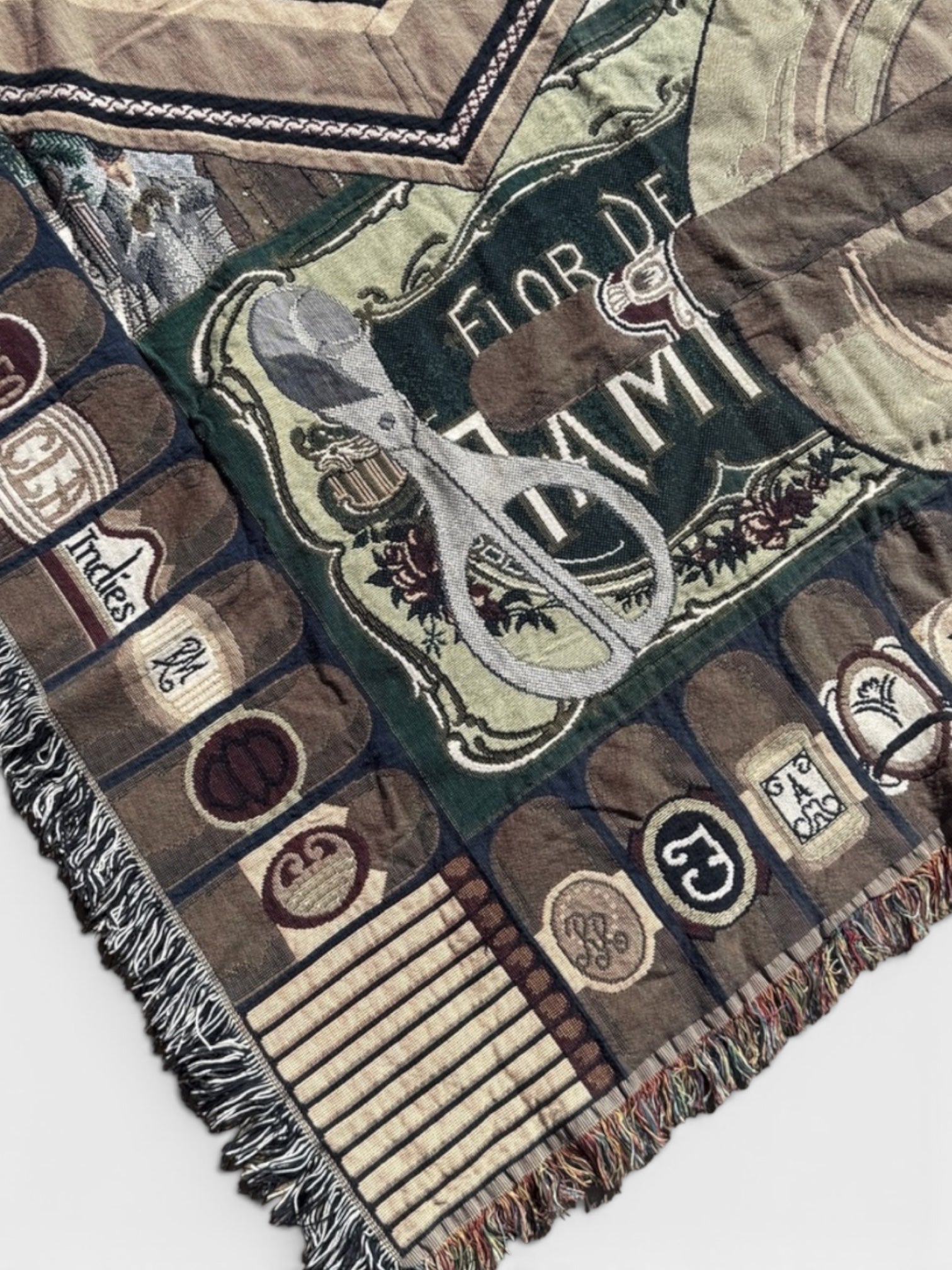 Couverture tissée vintage / cigares