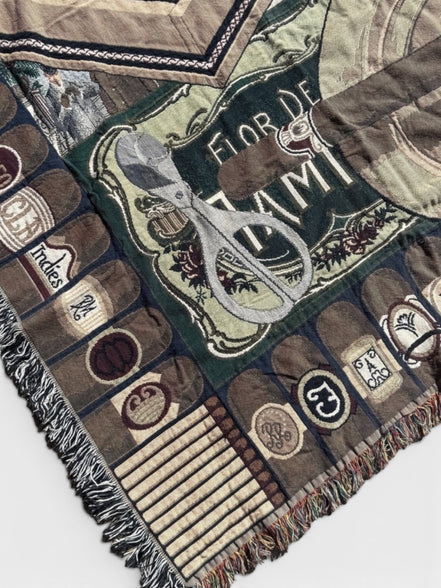 Couverture tissée vintage / cigares