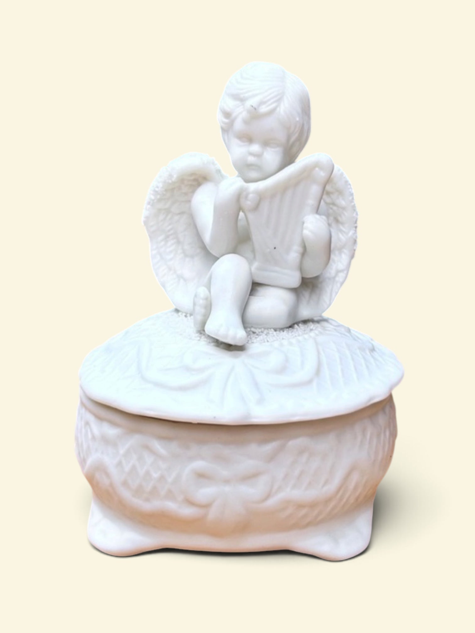 Petite boîte en céramique ange