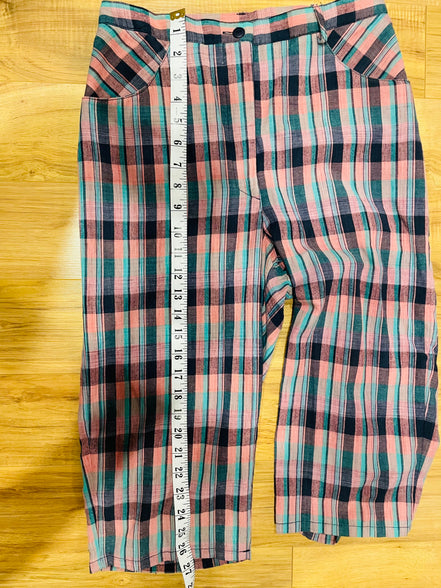Vintage Plaid Bermuda Shorts