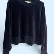 Haut bleu corduroy manches longue / vintage R.D Style / taille large