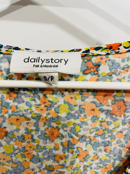 Robe à manches courtes fleurie - Daily Story - taille Small