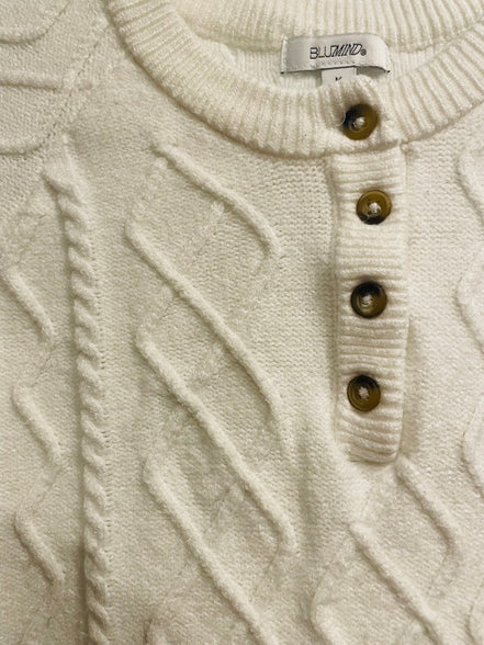 Chandail tricot blanc - Blumind - Taille medium - Enfant