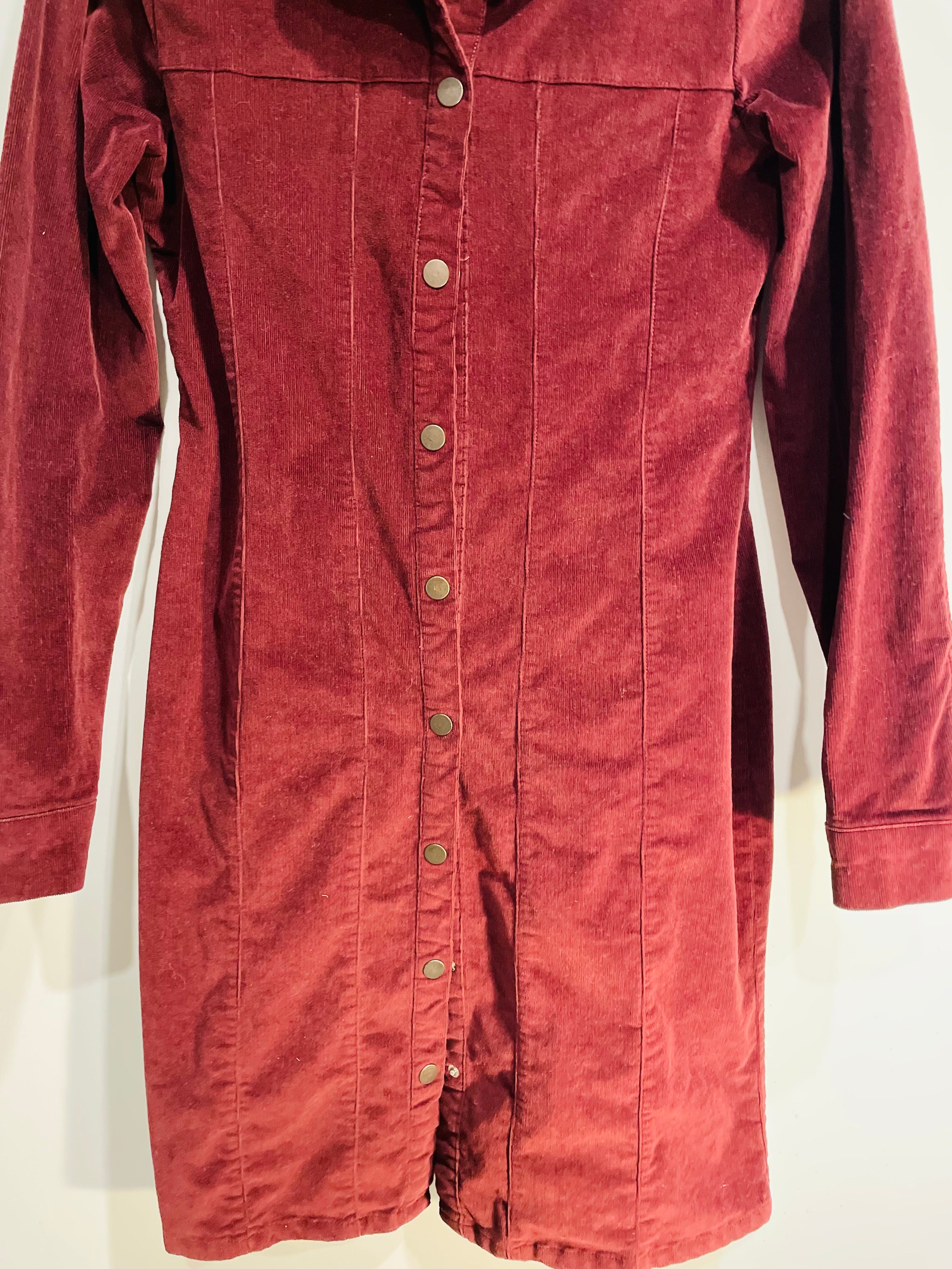 Robe bourgogne corduroy / vero moda / taille Small