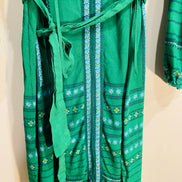 Robe verte avec fleurs et motifs bleus / BCBG MAXAZRIA / Taille XS