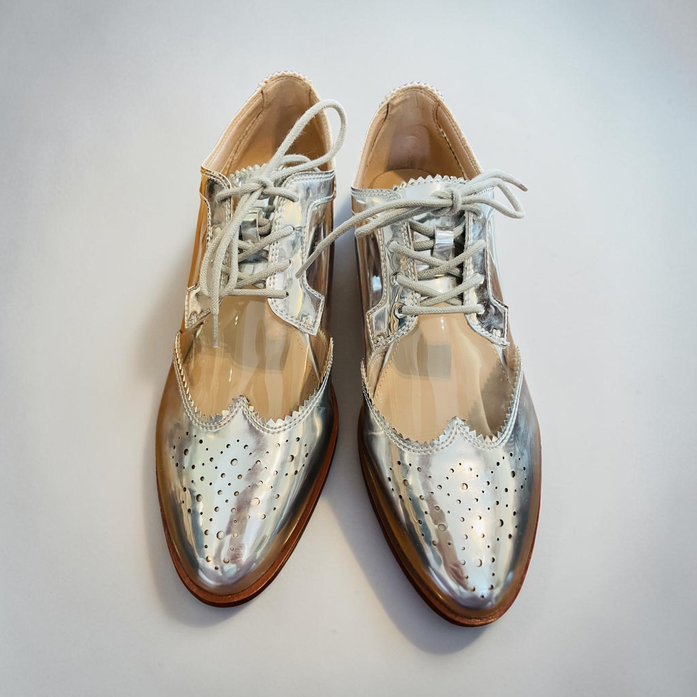 Souliers argent et plastique / Aldo / taille 8