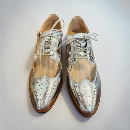 Souliers argent et plastique / Aldo / taille 8