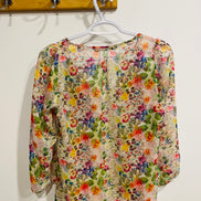 Floral sheer top XS - Zara
