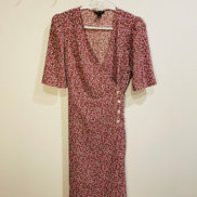 Robe longue rose florale / portefeuille et bouton / Rw&CO /Taille small