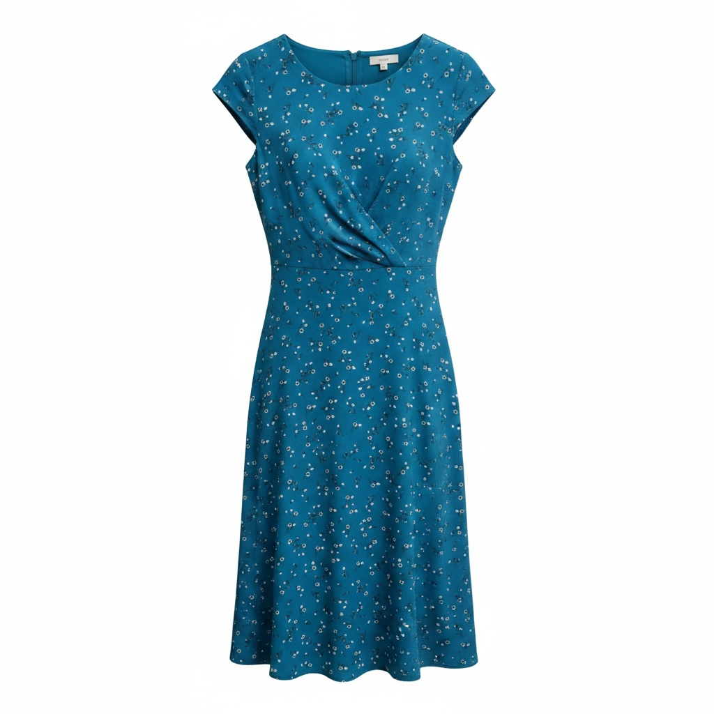Robe bleue fleurie longue / RW&CO / taille 6