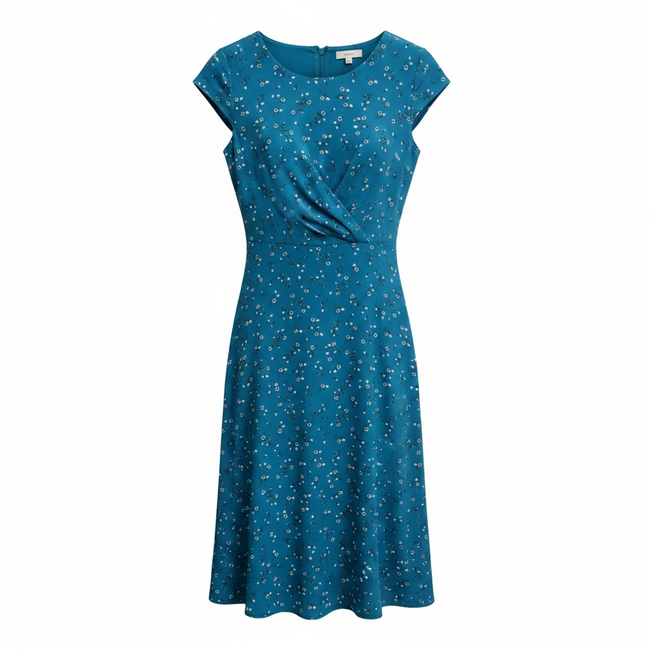 Robe bleue fleurie longue / RW&CO / taille 6
