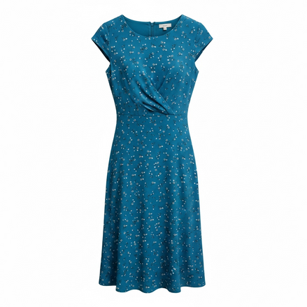 Robe bleue fleurie longue / RW&CO / taille 6