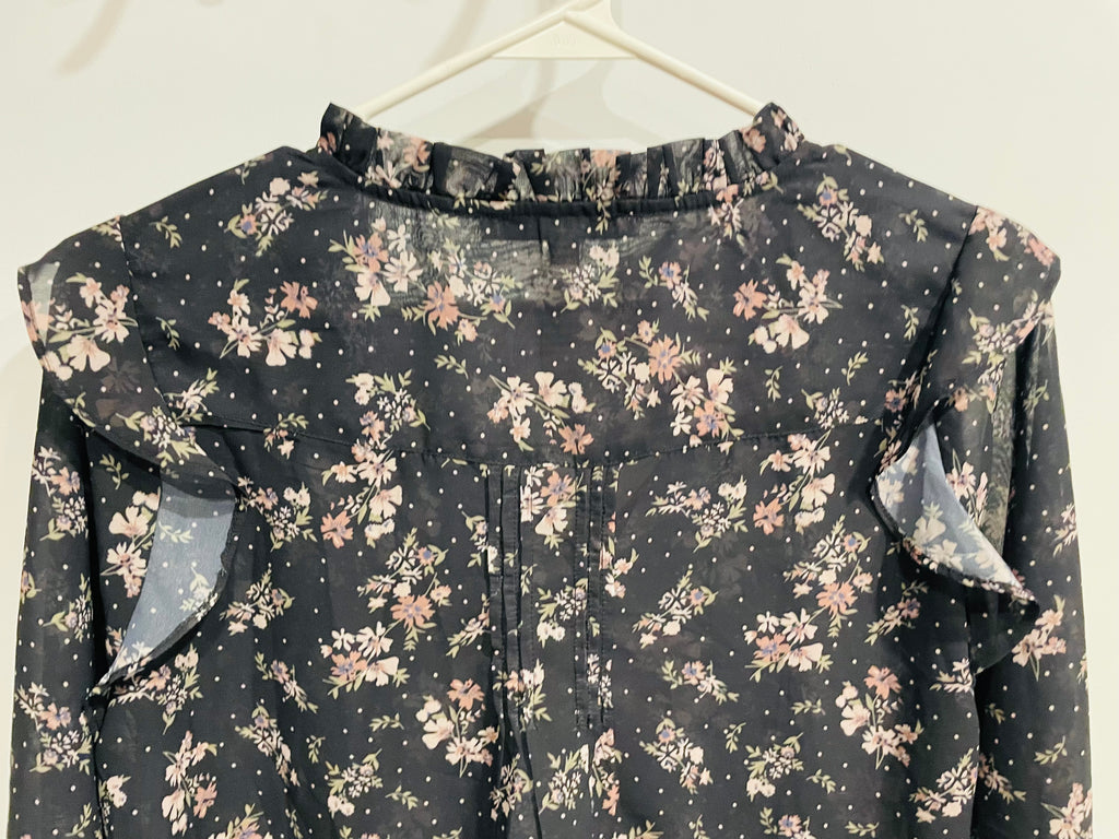 Blouse légère motif floral et manches longues - Paper Moon - taille médium