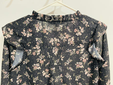 Blouse légère motif floral et manches longues - Paper Moon - taille médium