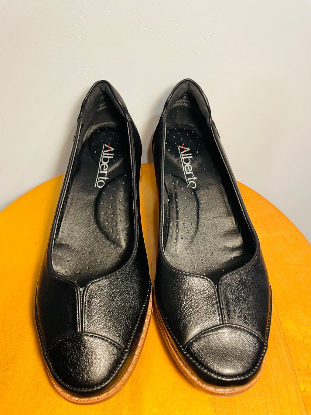 Ballerines cuir noir / Alberto / taille 6 femme