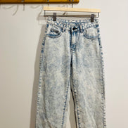 Washed-out jeans & 11 years old buckles