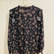 Blouse légère motif floral et manches longues - Paper Moon - taille médium