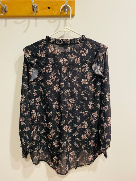 Blouse légère motif floral et manches longues - Paper Moon - taille médium