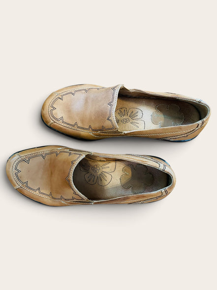 Souliers cuir brun / Hush Puppies / taille 6