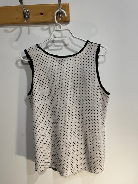 Camisole noire et blanche avec voilage / Marie C / Taille medium