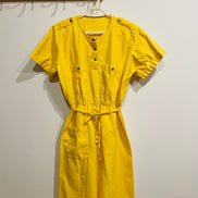 Robe longue jaune vintage - Taille medium