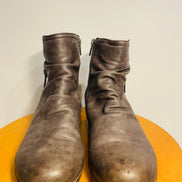 Bottes courtes cuir brun / Perfecto / taille 7 femme