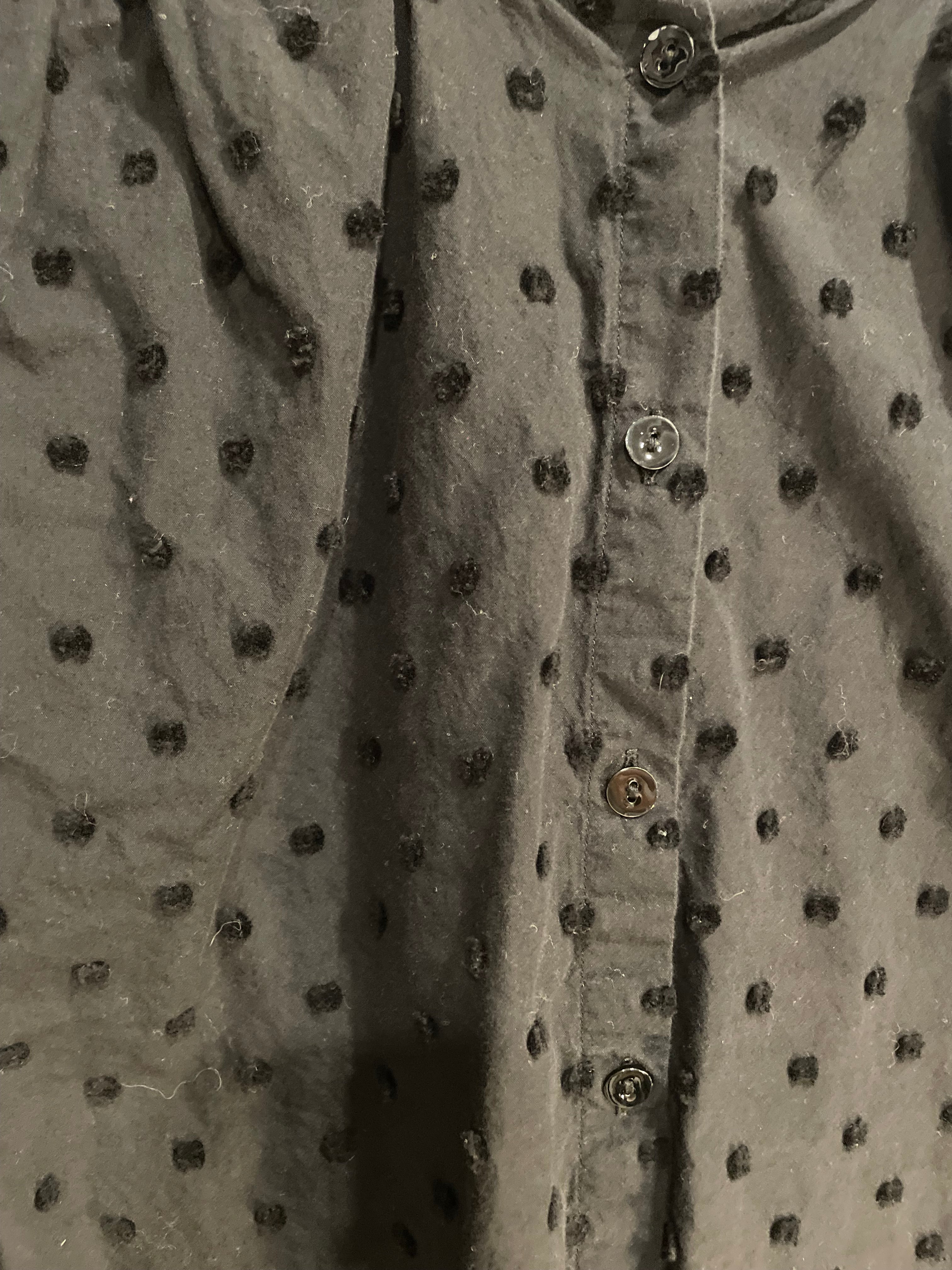 Haut noir et picots, manches longues / Zara / taille Large