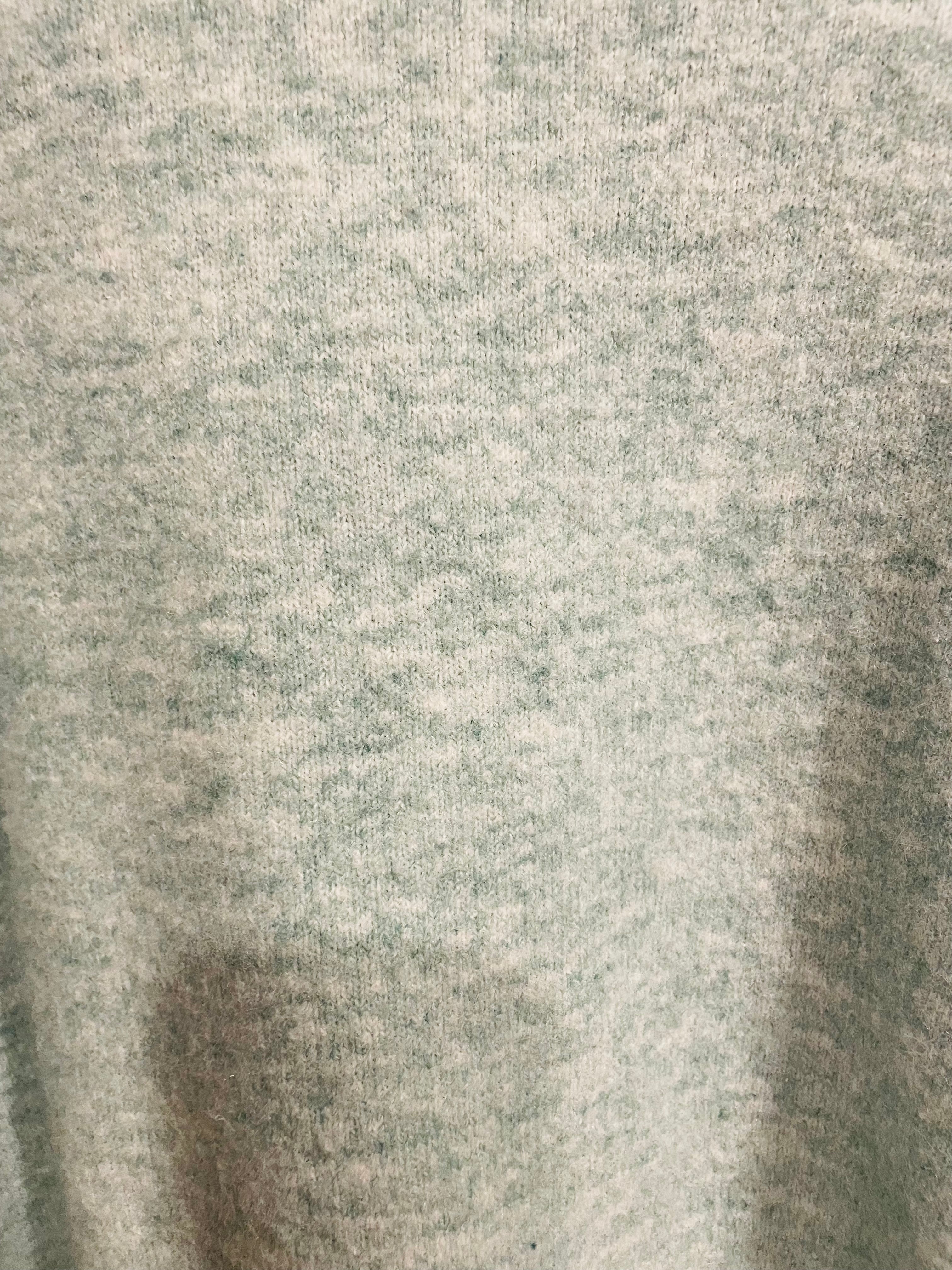 Chandail tricot vert menthe Grace & Mia - coupe oversize - encolure ronde - Taille Medium