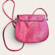 Petite sacoche cuir rouge