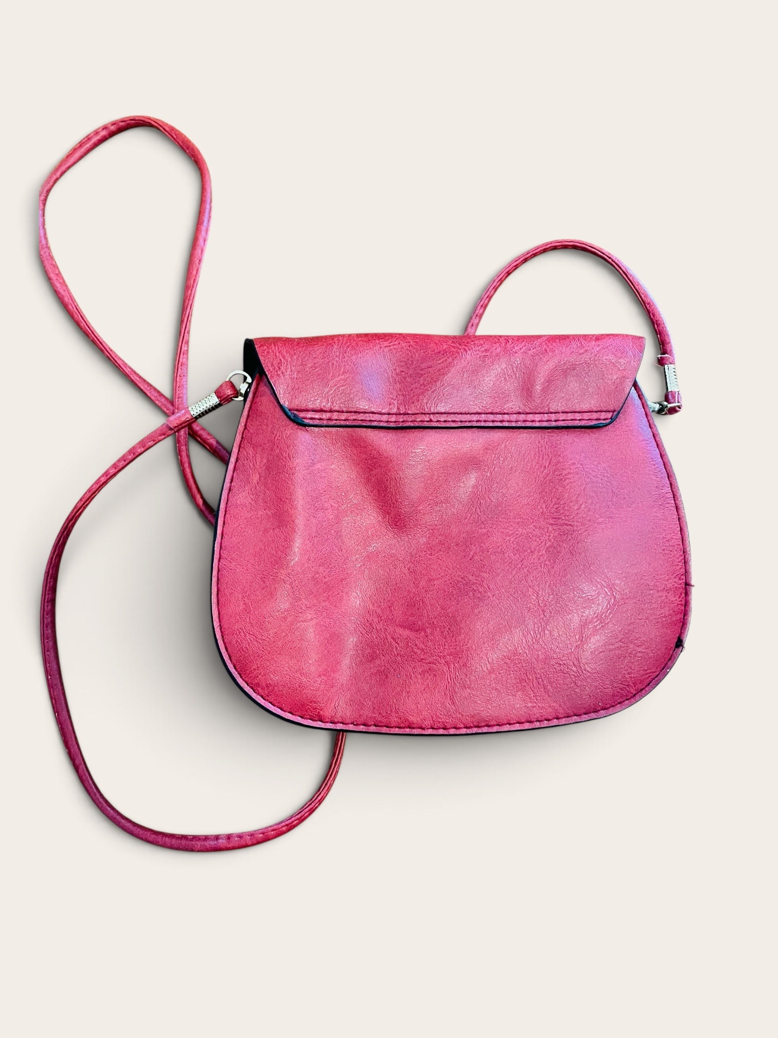 Petite sacoche cuir rouge