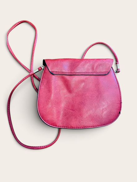 Petite sacoche cuir rouge